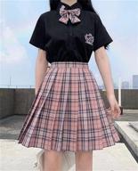 👗 dlynmoo high-waisted pleated skater girls' uniform clothing and skirts + skorts logo