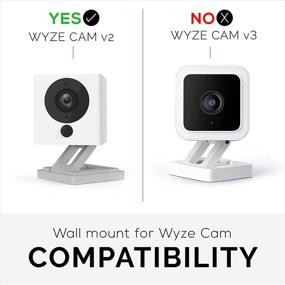 img 2 attached to 📹 Screwless Wyze Cam V2 Wall Mount Kit - Easy Install, No Tools, No Drilling - Strong VHB Stick On, Mess-Free Adhesive Mount (3 Pack), White by Brainwavz