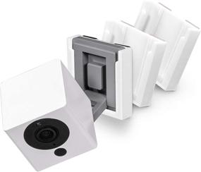 img 4 attached to 📹 Screwless Wyze Cam V2 Wall Mount Kit - Easy Install, No Tools, No Drilling - Strong VHB Stick On, Mess-Free Adhesive Mount (3 Pack), White by Brainwavz
