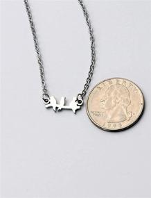 img 2 attached to 🐦 Exquisite MANZHEN Three Little Birds Pendant Necklace: Showcasing Delicate Flying Birds Design