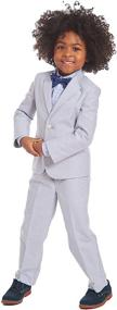 img 2 attached to 👔 Nautica Boys' 4-Piece Suit Set: Dress Shirt, Tie, Jacket, Pants for Elegant Occasions
