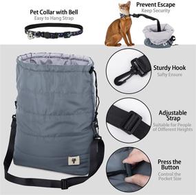 img 2 attached to 🐾 Airline Approved Cat and Dog Carrier Backpack - Pet Carrier for Small to Medium Cats, Dogs, and Puppies up to 20 lbs - Travel-Friendly Cat and Dog Soft-Sided Carrier Bag - Convenient Pet Supplies Sling Carrier