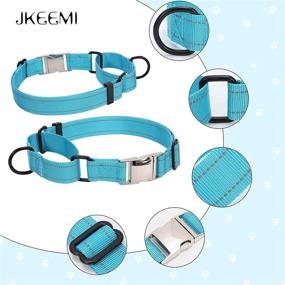 img 1 attached to 🐶 JKEEMI Reflective Dog Collar: Martingale Training Collars with Quick Release Snap Buckle for Small, Medium, and Large Dogs