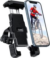 🚲 bike phone mount holder: secure cell phone holder for bicycle & motorcycle handlebars - fits iphone 12 pro max/11 pro/xr/xs max, galaxy s20/s10/note 10 and more (4.7-6.8inch) logo