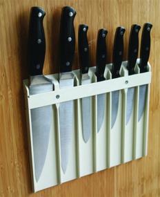 img 1 attached to 🔪 Camco Knife Safe - Conveniently Store and Organize 7 Knives, Ideal for Wood or Metal Surfaces, Maximizing Space - 9" x 11" White (43581)