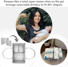 img 2 attached to 👶 Parenting Made Easy with our Large Diaper Caddy Organizer: Portable and Convenient Storage Bag for All Baby's Nursery Essentials On-The-Go!