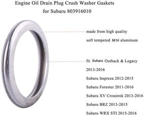 img 3 attached to Set of 12 M16 Engine Oil Drain Plug Sealing Washers/Crush Gaskets 803916010 Compatible with Subaru Outback Crosstrek Forester WRX BRZ Impreza | Silver Engine Oil Seals Rings Replacement