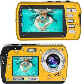 img 4 attached to 📷 Waterproof 4K Camera - Underwater Cameras 56 MP Digital Camera with Dual TFT Screens, Selfie Video Recorder - Ideal for Snorkeling and Vacation (812DY)