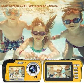 img 1 attached to 📷 Waterproof 4K Camera - Underwater Cameras 56 MP Digital Camera with Dual TFT Screens, Selfie Video Recorder - Ideal for Snorkeling and Vacation (812DY)