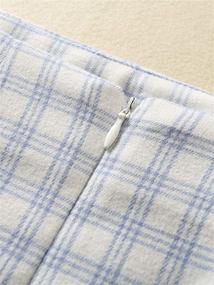 img 2 attached to SOLY HUX Womens Plaid Split