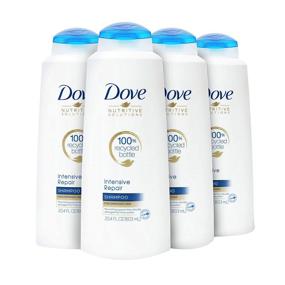 img 4 attached to 🛀 Шампунь Dove Nutritive Solutions для укрепления волос с повреждениями и интенсивного восстановления - активные кератины, 20,4 унции (упаковка из 4)