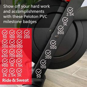 img 3 attached to 🚴 Self-Adhesive Milestone Stickers for Peloton Bike and Bike+ - Vinyl Decal. Enhance your experience with these White Stickers".