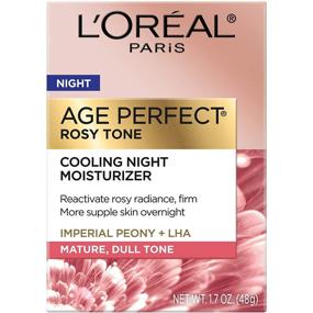 img 3 attached to 💆 L'Oreal Paris Age Perfect Rosy Tone Cooling Night Moisturizer - Make your skin more supple and reactivate rosy radiance with this 1.7 oz face moisturizer for firm skin.