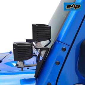 img 2 attached to 🔦 EAG Dual Work Light Bar A-pillar Mounting Brackets for 2007-2018 Wrangler JK 2DR 4DR - Pack of 2