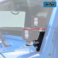 🔦 eag dual work light bar a-pillar mounting brackets for 2007-2018 wrangler jk 2dr 4dr - pack of 2 logo