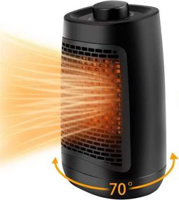 img 4 attached to 🔥 High-Performance 1500W Portable Electric Space Heater for Fast Indoor Heating - Up to 200sq, 3 Adjustable Modes, Tip-Over & Overheat Protection, PTC Heating