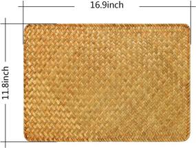 img 3 attached to 🌿 FEILANDUO Seagrass Rectangular Placemats Authentic