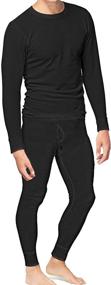 img 2 attached to 👕 Men's Cotton Thermal Underwear Set - Place & Street Long Johns Shirt Pants