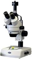 digital professional trinocular stereo zoom microscope with 1.3mp camera and advanced features logo