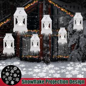 img 1 attached to Christmas Snowflake Lantern Projector String Lights - 22FT Indoor Outdoor Vintage Decorations with Waterproof Plug