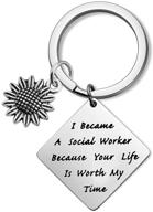 social worker because keychain graduation logo