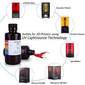 img 1 attached to 🔴ELEGOO Смола для 3D-принтера, аналогичная ABS - LCD УФ-отверждающая фотополимерная смола 405 нм, ПРОЗРАЧНАЯ КРАСНАЯ, 1000 г.