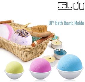 img 3 attached to Caydo DIY Metal Bath Bomb Mold Set - Includes 12 Pieces, 3 Sizes (4cm/5cm/6cm) for Crafting Your Own Fizzles