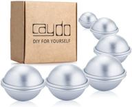 caydo diy metal bath bomb mold set - includes 12 pieces, 3 sizes (4cm/5cm/6cm) for crafting your own fizzles logo