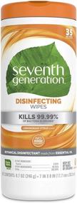 img 4 attached to Seventh Generation Lemongrass Citrus Disinfecting 🍋 Multi-Surface Wipes - 35 Count (Packaging May Vary)
