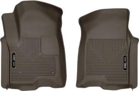 img 4 attached to 🔒 Husky Liners 54100 X-act Contour Front Floor Mats for 2019-2020 Chevrolet Silverado/GMC Sierra Crew/Double Cab: Ultimate Protection