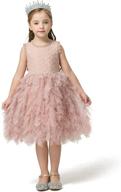 nnjxd little girl tutu dress with tulle ruffles and flower design for wedding parties logo