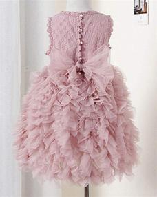 img 1 attached to NNJXD Little Girl Tutu Dress with Tulle Ruffles and Flower Design for Wedding Parties