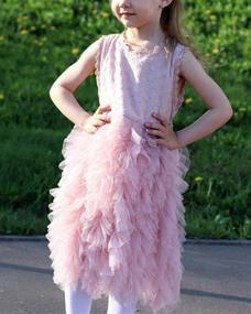 img 2 attached to Платье с пачками и дизайном цветка NNJXD для маленькой девочки на свадебные вечеринки.