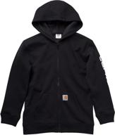 carhartt boys' clothing - caviar sleeve hoodneck sweatshirt logo