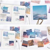 🌤️ dzdzcrafts clouds and sky 92pcs washi paper stickers pack: ideal for scrapbooking, journals, planners & more! logo