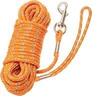 petpmeee long dog leash - reflective training leash for small/medium dogs - 30ft/50ft lead rope for running, swimming, camping, playing in yard, hiking and outdoor activities logo