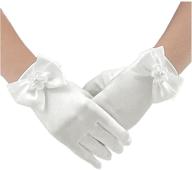 👑 elegant satin princess gloves - ideal for flower girls, wedding attire logo