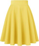 👗 flattering and versatile: muadress women's high waist flared skater skirts logo