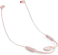 jbl t110bt wireless in-ear headphones with three-button remote and microphone (pink) logo