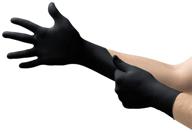 🧤 microflex mk-296-m-box midknight exam gloves - nitrile, textured, black, medium (pack of 100) logo