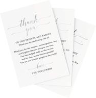 bliss collections 50 pack of real silver foil wedding reception thank you cards 💌 – elegant table centerpiece addition, place setting decorations – 4x6 cards made in the usa logo