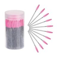 cuttte 100pcs disposable mascara brushes with container - crystal eyelash brush spoolie brushes for extensions and mascara use logo