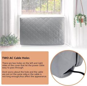 img 2 attached to 🌬️ HOXHA Double Insulation Anti-Rust Adjustable Window AC Cover - Keep Your Indoor Air Conditioner Protected and Efficient