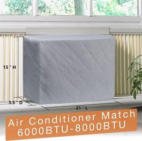 img 3 attached to 🌬️ HOXHA Double Insulation Anti-Rust Adjustable Window AC Cover - Keep Your Indoor Air Conditioner Protected and Efficient