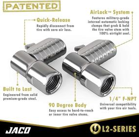 img 3 attached to 🚀 JACO Lightning L2-Series Tire Air Chuck - 1/4" Female NPT, Open Flow (2 шт.) - улучшено для SEO