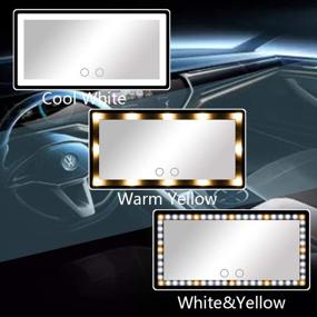 img 2 attached to 🚘 Enhanced Car Sun Visor Mirror with LED Lights and Dimming Touch Sensor for Automobile Makeup Application - Portable Vanity Mirror with Clip, USB Power, and Detachable Design