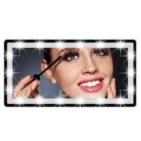 img 4 attached to 🚘 Enhanced Car Sun Visor Mirror with LED Lights and Dimming Touch Sensor for Automobile Makeup Application - Portable Vanity Mirror with Clip, USB Power, and Detachable Design