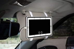 img 3 attached to 🚘 Enhanced Car Sun Visor Mirror with LED Lights and Dimming Touch Sensor for Automobile Makeup Application - Portable Vanity Mirror with Clip, USB Power, and Detachable Design