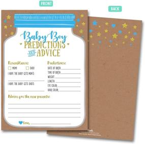img 3 attached to 👶 Charming Mason Jar Design: 50 Baby Shower Predictions and Advice Cards for Baby Boy - Fun Baby Shower Games, Decorations, and Favors!