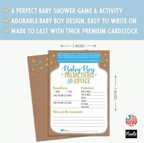img 2 attached to 👶 Charming Mason Jar Design: 50 Baby Shower Predictions and Advice Cards for Baby Boy - Fun Baby Shower Games, Decorations, and Favors!